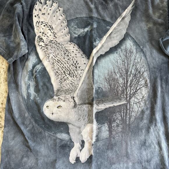 VTG Mountain Owl Graphic T-Shirt XL Tee Vintage Blue Dark Grunge Witchy Street - Picture 3 of 8